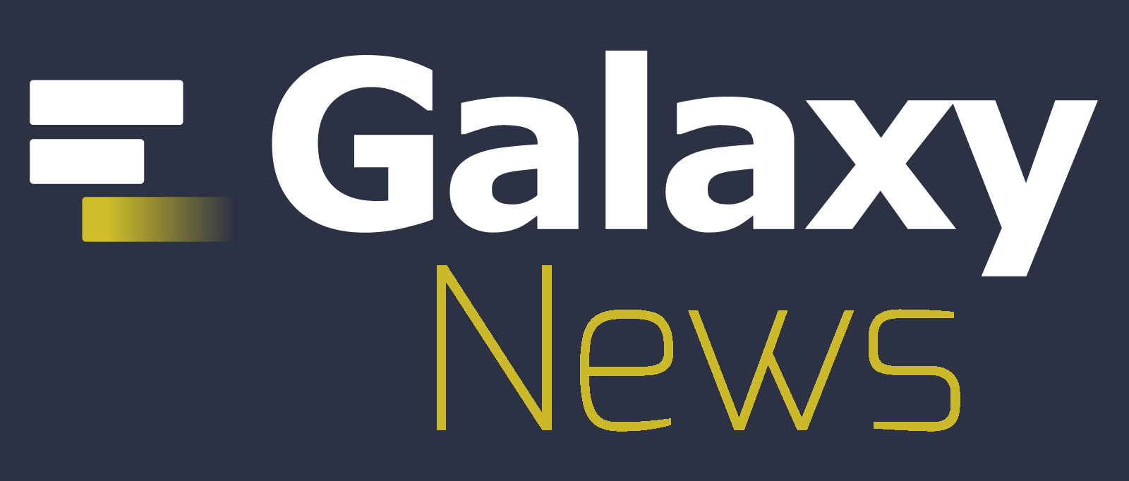 Galaxy News logo on dark blue background with Galaxy logo and words 'Galaxy News'