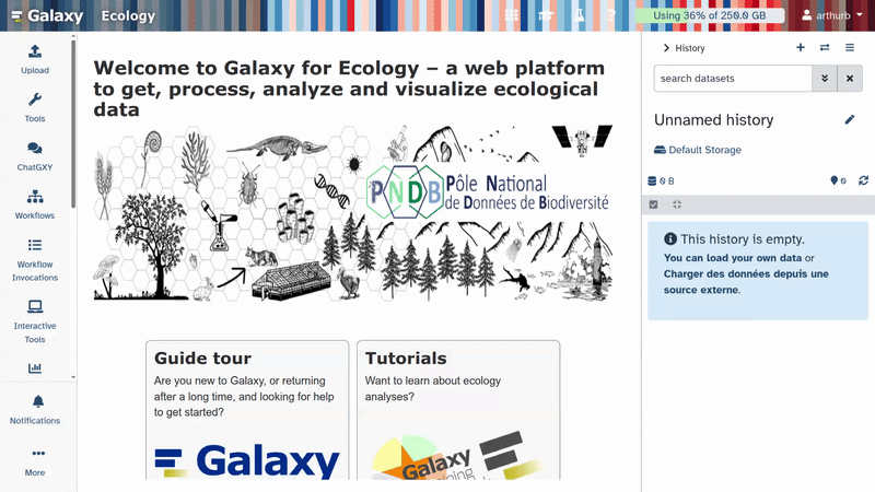 Galaxy upload link