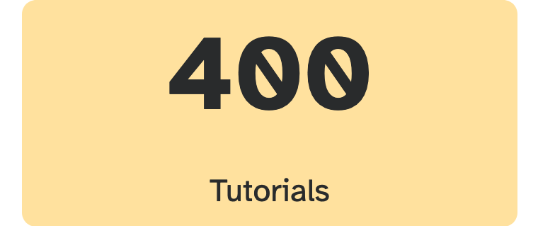 400 tutorials