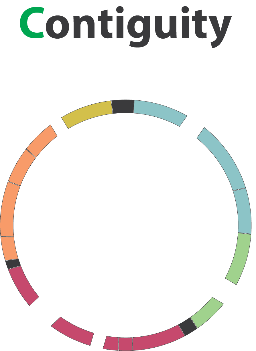 Illustration of genome assembly contiguity