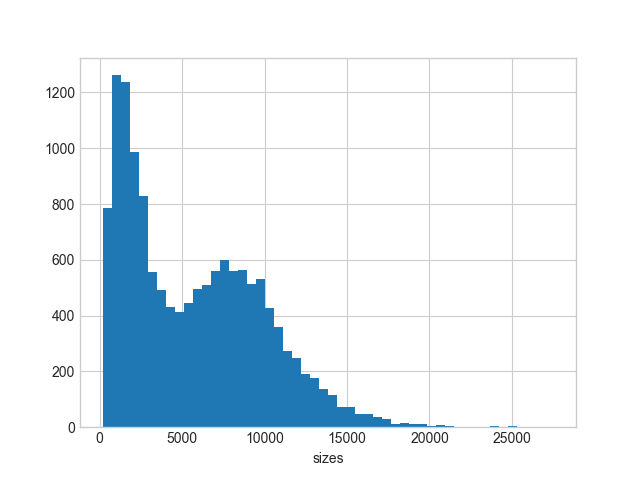 Nanopore read length distribution. 