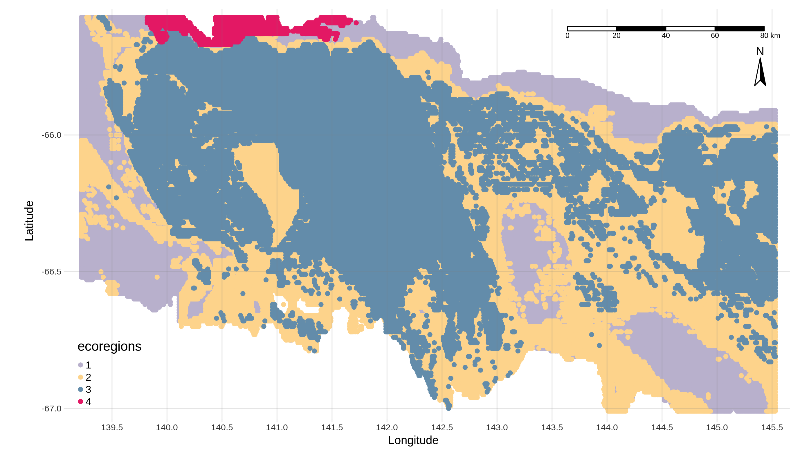 Ecoregion map.