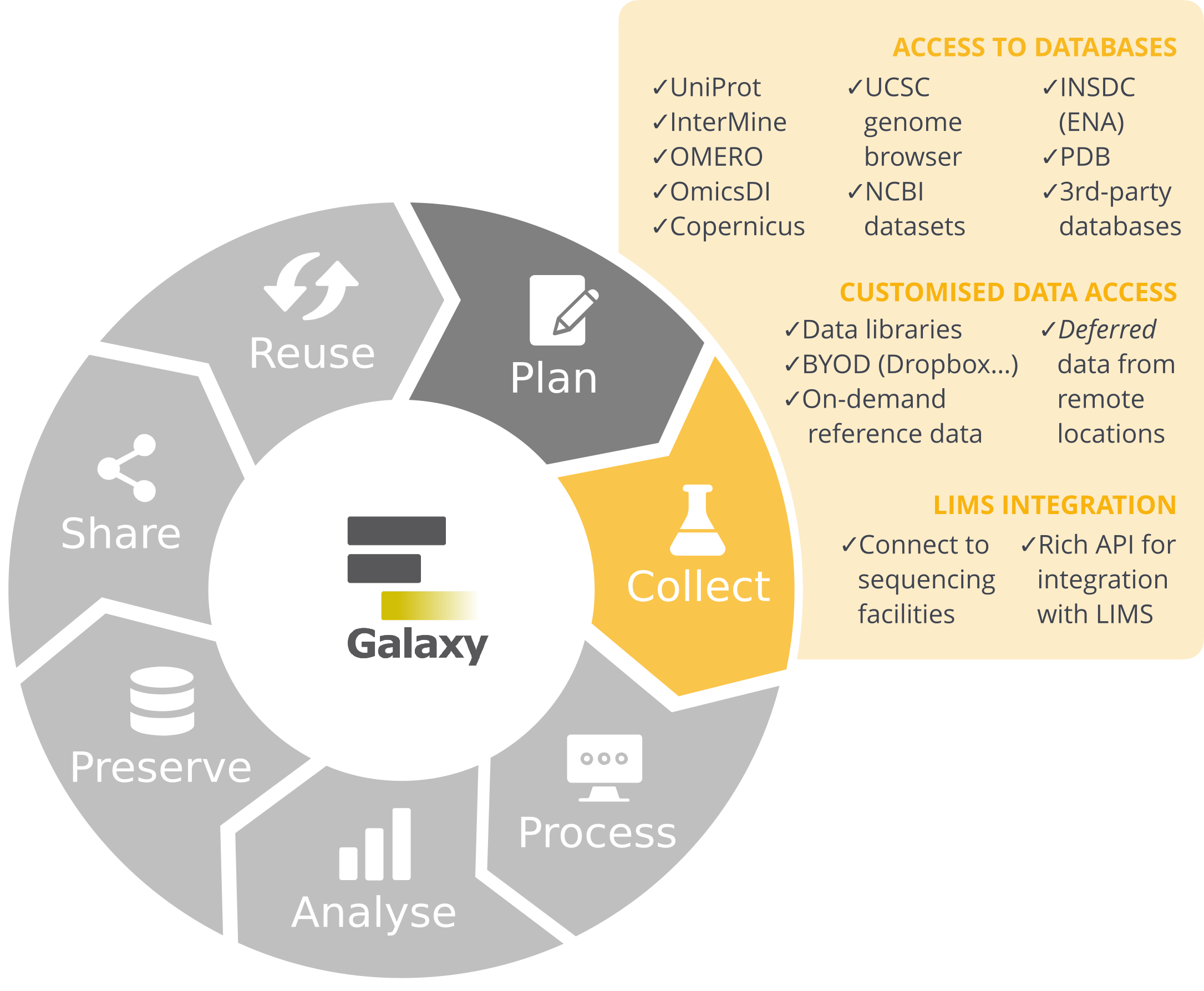 The RDM lifecycle with the collect stage highlighted. 