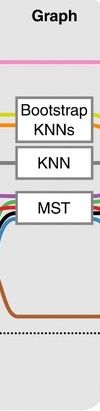 Fragment cut from the pipeline - graph: Bootstrap, KNN, MST