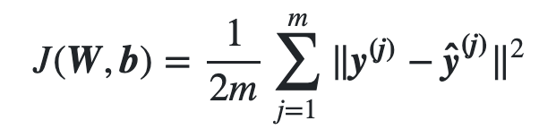 Quadratic cost function